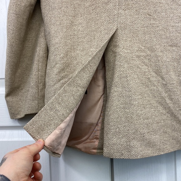 VINTAGE DAKS Elbow pad wool/silk blend Blazer Jacket - Picture 8 of 13